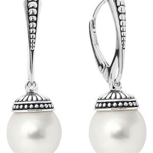 LAGOS Silver and White Pearl Earrings